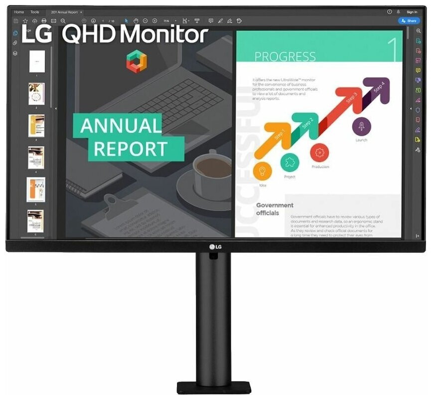 Монитор LG 27QN880-B, 2560x1440, 75 Гц, IPS, черный