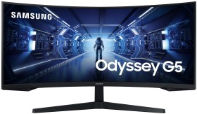 34&quot; Монитор Samsung Odyssey G5 C34G55TWWI, 3440x1440, 165 Гц, *VA, черный