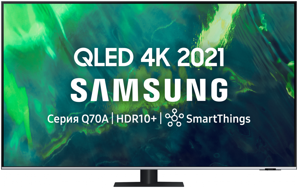 Телевизор Samsung QE65Q70AAU QLED, HDR (2021), черный